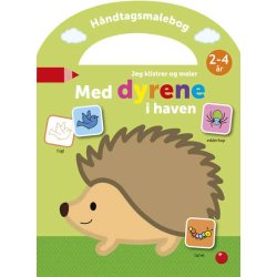 Malebog med dyrene i haven m. klistermrker 2-4 r